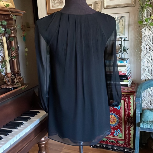 DVF black chiffon silk blouse - Picture 7 of 17